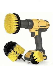 3 件套钻刷附件套装 - 电动洗涤器刷清洁套件 - 适用于浴室表面、灌浆、地板、浴缸、淋浴、瓷砖、厨房和汽车的多功能钻刷