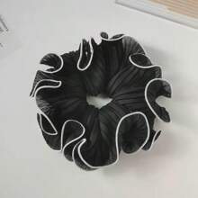1/4 pièces Anneaux de cheveux élégants et minimalistes en tissu, boucles de cheveux plissées de couleur unie, accessoires de mode polyvalents pour un port quotidien