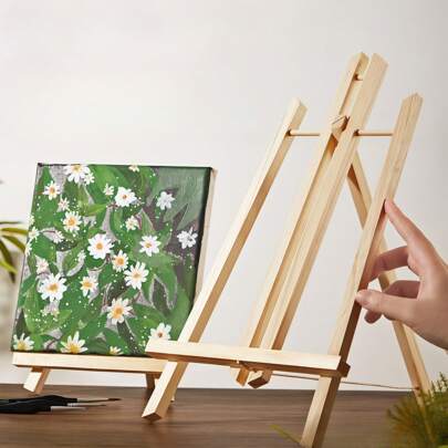 1 pezzo Cavalletto in legno stabile da 16" - Supporto classico autoportante per esposizione artistica e artigianale, in materiale di registro premium,