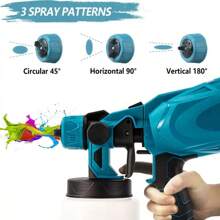 1 Set SUBY Pistola a spruzzo senza fili, con 2 batterie 21V, adatto per verniciatura, pulizia, irrigazione