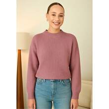 Blusa De Frio Feminina Tricot Manga Longa Bufante Casual De trico  Moda  Diário    Inverno