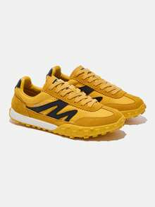 CAMEL CROWN Women's Spring/Summer Shoes Women's Shoes Classic Retro Dex Shoes Couples' Skate Shoes - Lion Yellow/black - View 3