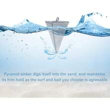 Fishing Weights Sinkers Pyramid Sinkers Surf Fishing Sinkers For Saltwater Fishing Gear Tackle - 1 2 3 Ounce-10 cái - Xem 10