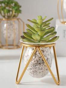 1 套轻奢家居创意水培花瓶、办公桌面装饰、绿萝卜水生植物容器、餐桌装饰、铁艺、金属、奢华、婚礼、花瓶装饰、餐桌中心装饰、派对、宴会