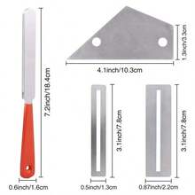 11PCS Guitar Luthier Tool Kit Fret Crowning File Rocker Fingerboard Protectors - Black - View 5