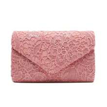 Satin Lace Trim Bride Wedding Evening Clutch Bag, French Chic Minimalist Solid Color Envelope Evening Clutch Purse For Women