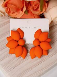 Betykuku 1 Pair Bohemian Multicolor Orange-Red Earrings, Casual/Beach/Party Accessory Gift For Women & Girls