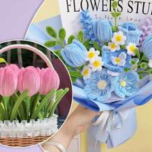 Juego de limpiapipas de 400/525/575 piezas con video tutorial, perfecto para hacer flores, chenilla para trabajos manuales, arreglos florales artificiales, regalos del Día de San Valentín y del Día de la Madre