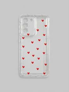 1pc Red Heart Pattern Transparent Shockproof Phone Case, Compatible With IPhone & Galaxy Cases, Phone Cases, Galaxy Protective Cover Compatible With IPhone 17/17 Pro/17 Pro Max/16/16 Pro Max, Suitable For Personal Use Or As A Gift - Multicolor - View 56