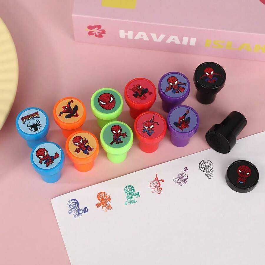 Marvel Fun Cartoon Spider Man Seal Teacher Praises And Rewards Toy Marvel With The Same Anime Seal School Supplies, Back To School