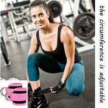 Adjustable Resistance Band With Dual D-Rings, Fitness Leg Strength Training Gym Support Sleeve, Ankle Strap Sports Protector