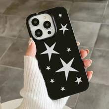 1 pièce Étui de téléphone avec pentagramme noir et argenté compatible avec les téléphones Apple