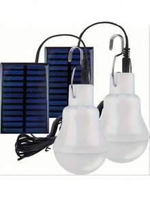 Solar Light Bulb For Indoor And Outdoor,  Lamp Suitable For Garden, Patio, Path, Garage, Home Lighting, Solar LED Canopy Light, Camping Gear, Outdoor Garden Decoration, Solar Garden Lights - Nhiều màu - Xem 1