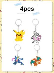 pokemon Pokemon Keychain Pendant, Pokemon Pokemon Key Chain, PVC Cartoon Pokemon Keychain, Cute Keychain Ring, Party Decoration, Party Small Gift Christmas And Halloween Festival Supplies And Decorations
