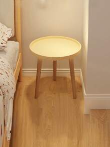 Simple Coffee Table Solid Wood Sofa Edge Table ,Sofa Side Small Round Table,Stable Side End Table For Living Room Bedroom Office Home Furnishing Decoration