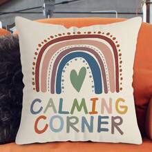 TOPSSCTR 2pcs, Mental Health Bohemian Throw Pillow Covers, Educational Emotional Psychology Relax Office School Counseling Office Decorative Pillowcases, Without Pillow Inserts - Beige - View 5