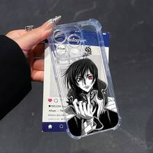 Funda de Teléfono de Anime Japonés Príncipe Negro Rebelde para iPhone 16 15 14 13 12 11 Pro Max X XR XSMAX 8 7 Plus, Cubierta Trasera Transparente Suave a Prueba de Golpes - Mezcla de colores - Ver 3
