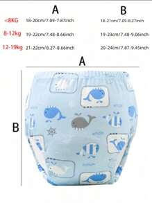 1 pezzo/3 pezzi di Pannolini di addestramento per bambini riutilizzabili, inserti lavabili per pannolini, biancheria intima per l'addestramento al vasino per neonati, fodera per pannolini traspirante (il motivo floreale non è fisso, design floreale casuale)