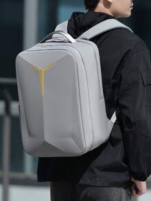 peach tree Men's Laptop Backpack, Business Travel Backpack, Casual Daypack, Shoulder Bag, Computer Bag, Couple Bag, College Backpack, Luggage Bag With Functional Large Capacity Multi Pockets, Suitable For Holiday, Travel, Fitness, School, Office, Gifts For Men, Back To School, Halloween, Christmas Laptop Bag Large Capacity Bag - Grey - View 4