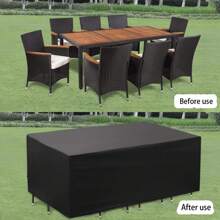 1pc Oxford Cloth Furniture Cover, Durable, Waterproof, Suitable For Outdoor Patio And Indoor Furniture To Keep Dust-Free And Tidy