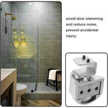 Tope magnético para puerta: 1 set tope magnético para puerta de vidrio, montaje en el piso, tope para puerta de ducha de vidrio, liberación por presión, enganche magnético para puerta, tope magnético para puertas de vidrio de 3-15mm - Como se muestra - Ver 3