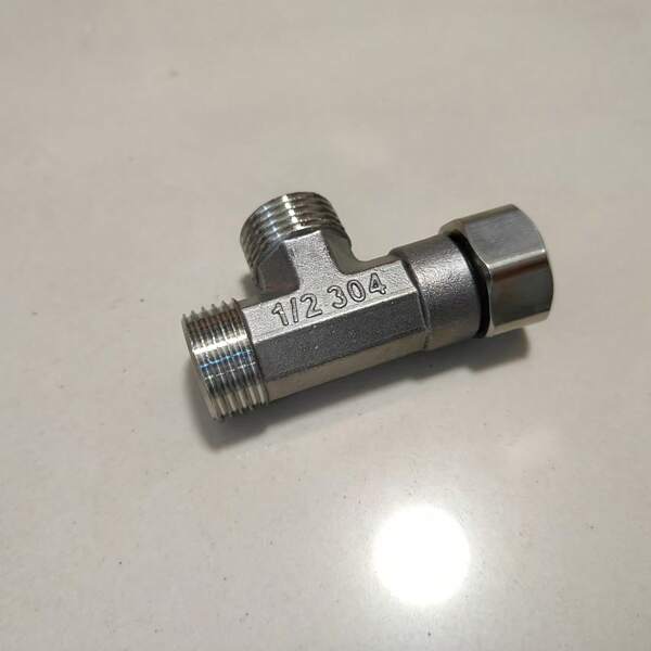 Universal For Europe And America Stainless Steel T-Shaped Connector, Threaded Tee Pipe Fitting, No Power Or Battery Needed, Durable Faucet Accessories