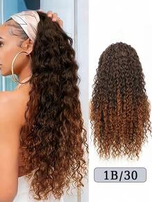 26 "Curly Hair Band Female Wig Wavy Black Wig With Headband Synthetic Woven Chemical Fiber Long Curly Hair Wig For Everyday Use And Halloween Cosplay Christmas Fashion Girls - Nhiều màu - Xem 11