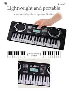 Đồ chơi đàn piano điện tử 37 phím, đàn piano mô phỏng đa chức năng, nhạc cụ hai chế độ, trò chơi giáo dục và tương tác, quà tặng cho bé trai và bé gái, phụ kiện ngẫu nhiên đi kèm, không bao gồm pin. - Nhiều màu - Xem 8