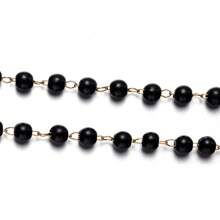 Cadena versátil de moda con perlas encriptadas, accesorio para pulsera, collar y clavícula, se vende por metros
