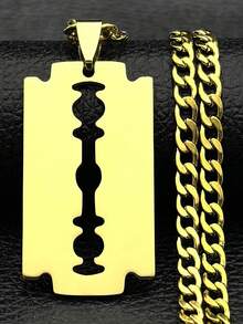 Blade 不锈钢长项链 男/女款 金色 朋克 哥特 哥特式 蒸汽朋克 垃圾摇滚项链 - 項鍊 - 查看 11