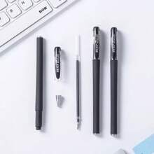 5pcs Ball Pen, 0.5mm Fine Tip, Quick Drying Black Ink, Office Stationery Signature Pen