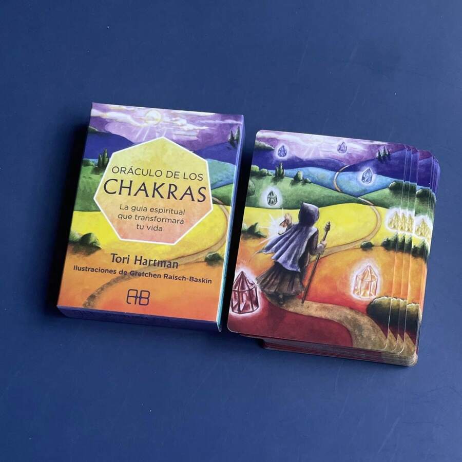 Chakra Wisdom Oracle Tarot Spanish Language Card Deck Mystery Divination Card Game Cards For Family Party Game Friends Party Gift