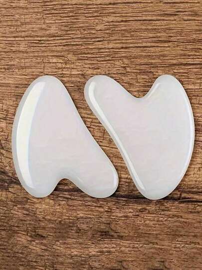 1/2pcs Natural Resin Gua Sha Massage Tool, Suitable For Face, Neck, Back And Full Body Massage, Cleaning Tool, Hair Care