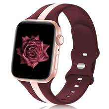 Cinturino sportivo compatibile con Apple Watch da 38mm, 40mm e 41mm. 42mm 44mm 45mm 46mm 49mm in silicone morbido. Compatibile con serie 10 9 Ultra SE 8 7 6 5 4 3 2 1 per uomo e donna