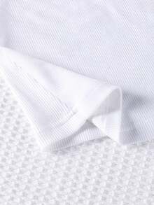 Women's Casual Round Neck Ribbed Knit Tank Top In White - White - View 3