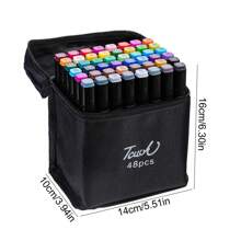 36/48/60/80/120 Color Dual-Tip Acrylic Marker Pen & Watercolor Pen Set, Professional Artist Supplies For Anime, Drawing, Design, Painting, School Supplies,Back To School