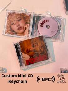 1pc Custom Photo Mini Album CD Keychain With NFC – Play Your Favorite Spotify Song Instantly – Personalized Music Gift, Music Lover Keychain CD Album,Valentine's Day Custom Photo Wedding Gift Keychain,School Supplies,Back To School,School Gift,For Office,For School,For Classroom,For Teacher Gifts,For University,For Colleague,For Dorm Rooms,For Teacher,For Boys And Girls,For Teenagers,Junior High School Students,Middle School Students,High School Senior High School Students,College Students,University Students,Freshman,Sophomore,Underclassmen
