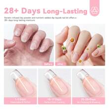 SAVILAND Saviland - Set di polvere per unghie a immersione, capacità 60 g, trasparente, set di base per polvere per unghie a immersione, colore in polvere per immersione con 3 pezzi di polvere liquida per immersione, kit di strumenti per unghie a immersione per salone di manicure