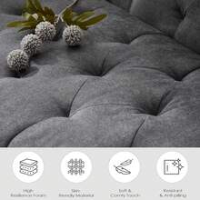 TYBOATLE 62" Wide Loveseat With 2 USB Charging Ports & 2 Cup Holders - 深灰色 - 查看 6