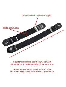 2PCS Elastic Waistband Is Simple And Adjustable In Length, Convenient And Practical. Joker PU Leather Slouchy Elastic Waistband Is Suitable For Daily Wear - Color - View 3