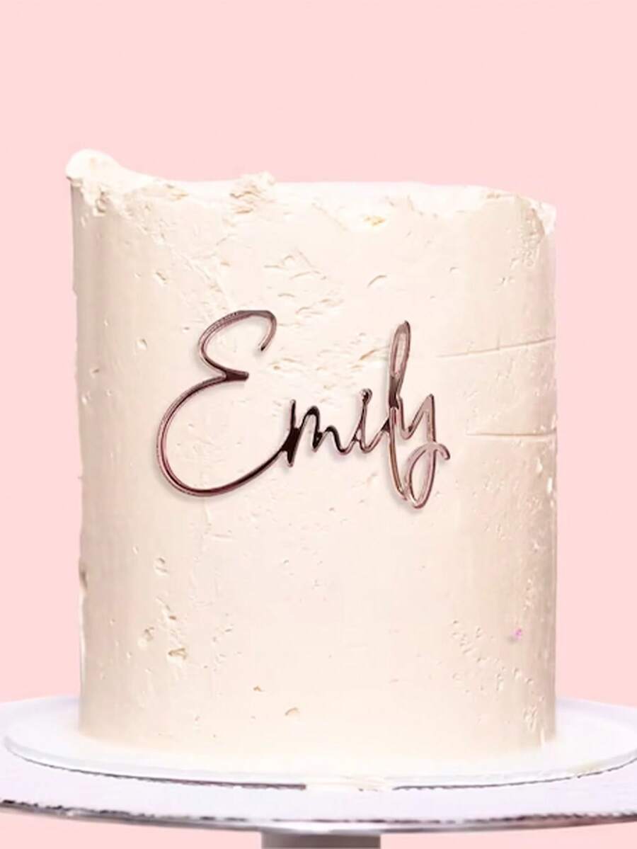 Decoraciones personalizadas para cupcakes con el nombre, encanto de boda personalizado, decoración para pastel en miniatura, centropieza de pastel con letras a mano, encantos de pastel personalizados cortados con láser