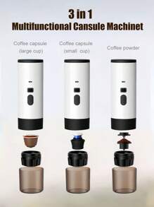 NEW Portable 2-In-1 Wireless Coffee Machine USB-C, With Heating And Digital Battery Display, Suitable For Travel, Car, Office, Outdoor Camping Back To School