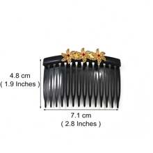 1 peça pente francês Mayotte com plástico preto e flores strass grampo de cabelo Mamoudzou joia para cabelo feminino