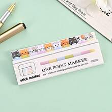 150 Sheets/Pack Sticky Notes Set, Cute Cat-Themed - Perfect For Bookmarking & Memos, Office Essentials - 1 Pack Cat - View 7