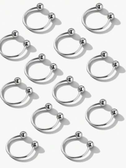 12 قطعة من حلقان الأنف البسيطة من الفولاذ المقاوم للصدأ ، هدية للنساء في السوق الليلية والحفلات والمهرجانات وأعياد الميلاد