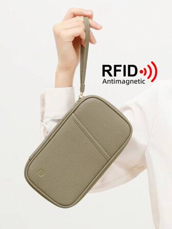 多功能RFID屏蔽通用护照夹旅行收纳包，带卡槽的零钱包