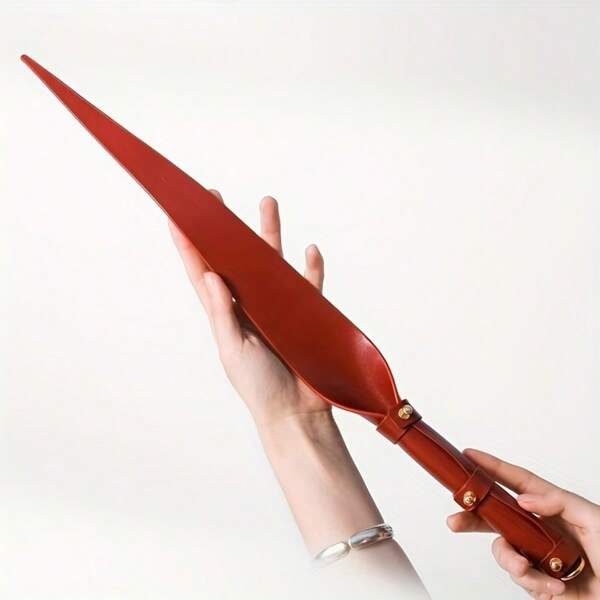 1pc,Elegant Red Whip With Golden Accents - Versatile SM Whip For Cosplay, Performance, And Adult Entertainment, Adult Entertainment Accessory | Elegant Whip Design | Durable Handle, Sex Toys SM Product
