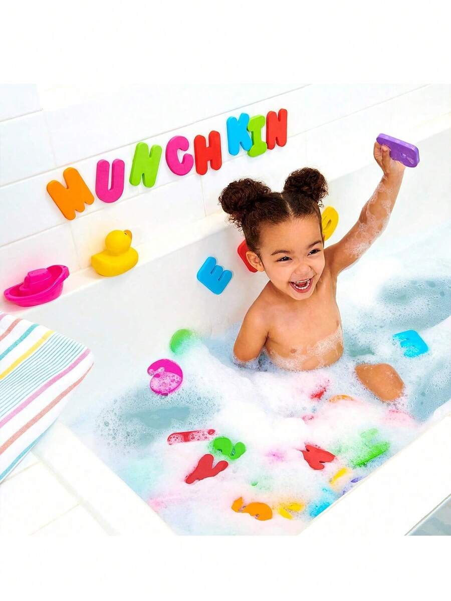 36pcs Soft Foam ABC 123 Letters & Numbers Bath Toys, Suitable For Early Learning, Foam Letters