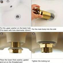 1个带滤网的不锈钢弹跳式水槽排水器，适用于浴室和厨房水槽，手动操作，防锈，浴室水槽弹跳式排水器带不锈钢过滤器，厨房用品，厨房配件，厨房工具 - 金色 - 查看 6