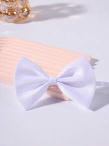 1pc Children's Solid Color Bowknot, Boys' Suit Tie, Children's Solid Color Bowknot, Suitable For Wearing At Parties And Performances